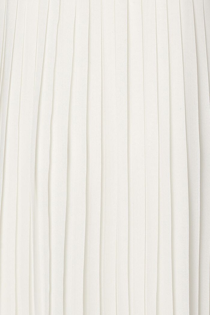 Plissiertes Jerseykleid mit Bindegürtel, OFF WHITE, detail image number 1