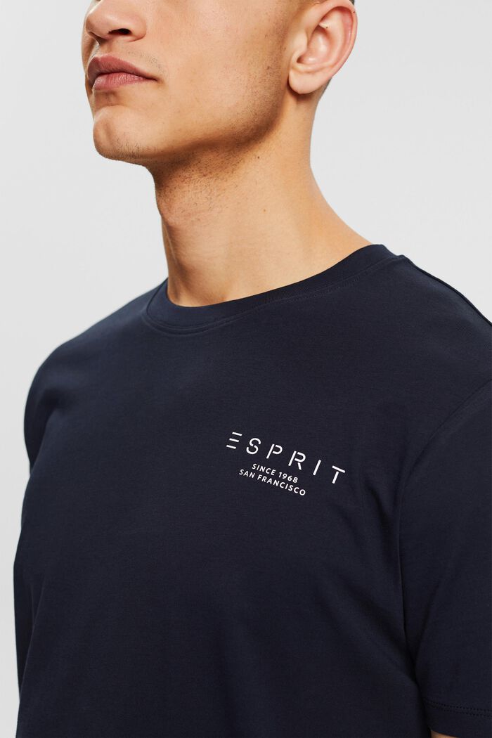 Jersey-T-Shirt mit Logo-Print, NAVY, detail image number 1