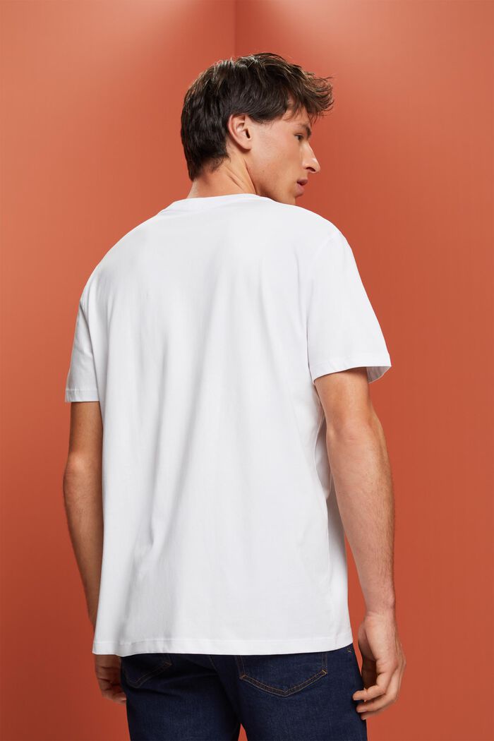 T-Shirt mit Logo, 100 % Baumwolle, WHITE, detail image number 3