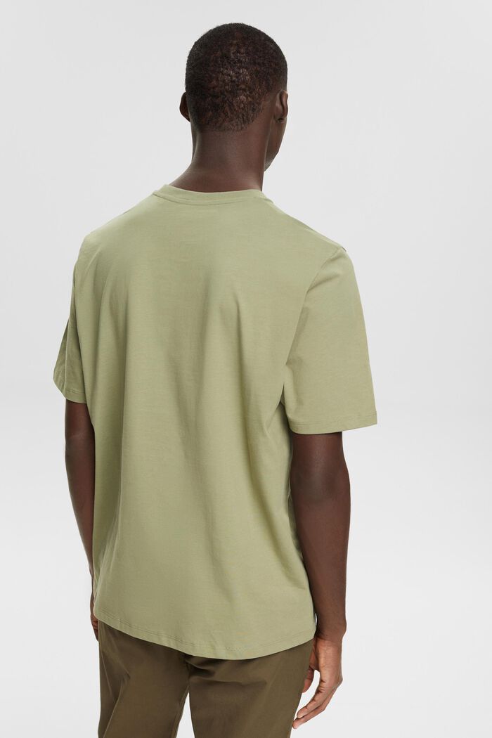 Jersey T-Shirt, 100% Baumwolle, LIGHT KHAKI, detail image number 3