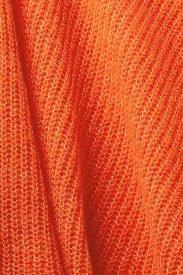 Mohairpullover aus Wollmix, ORANGE RED, detail image number 6