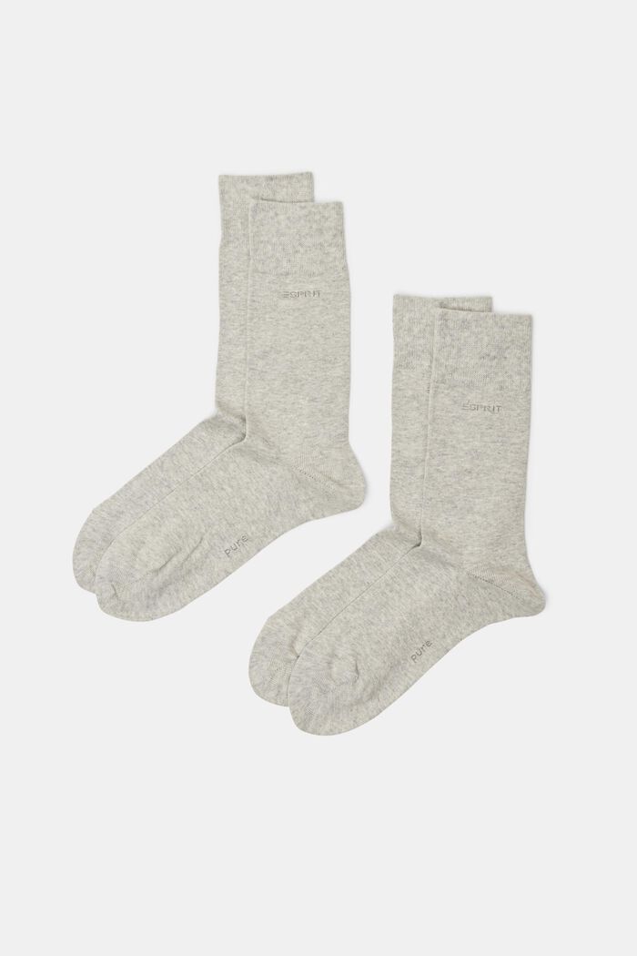 2er-Set Socken, Bio-Baumwolle, STORM GREY, detail image number 0