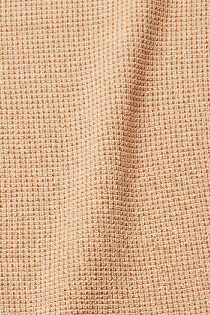 Locker gestrickter Pullover mit V-Ausschnitt, CREAM BEIGE, detail image number 1