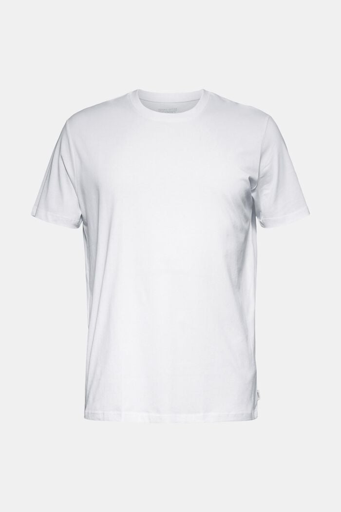 Jersey-T-Shirt aus 100% Organic Cotton, WHITE, detail image number 0