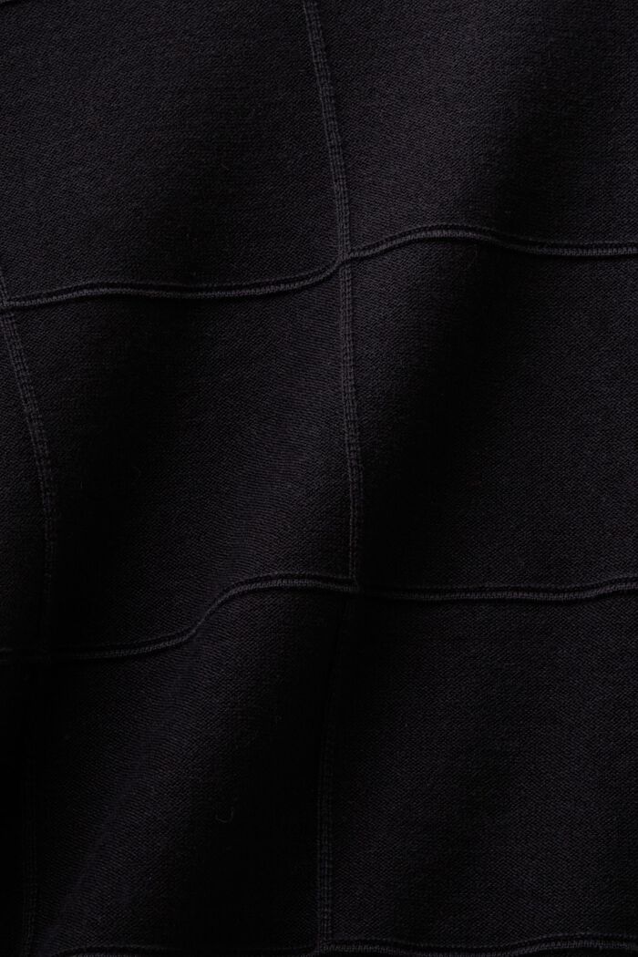 Strukturierter Pullover mit tonalem Gittermuster, BLACK, detail image number 4