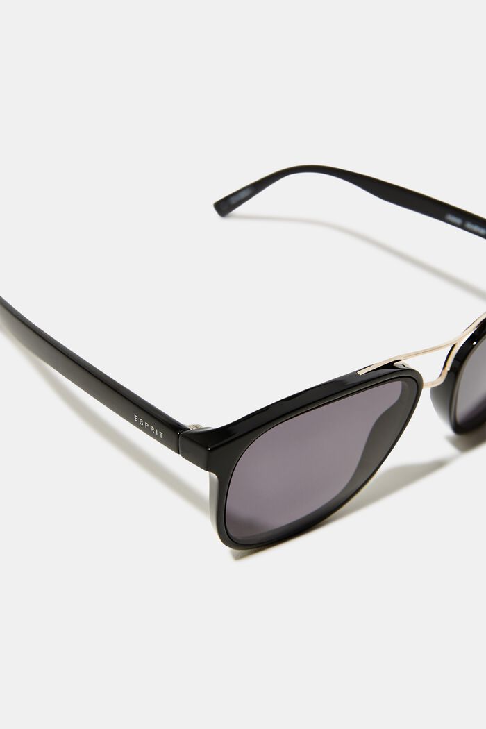 Sonnenbrille mit Metal-Steg, BLACK, detail image number 1