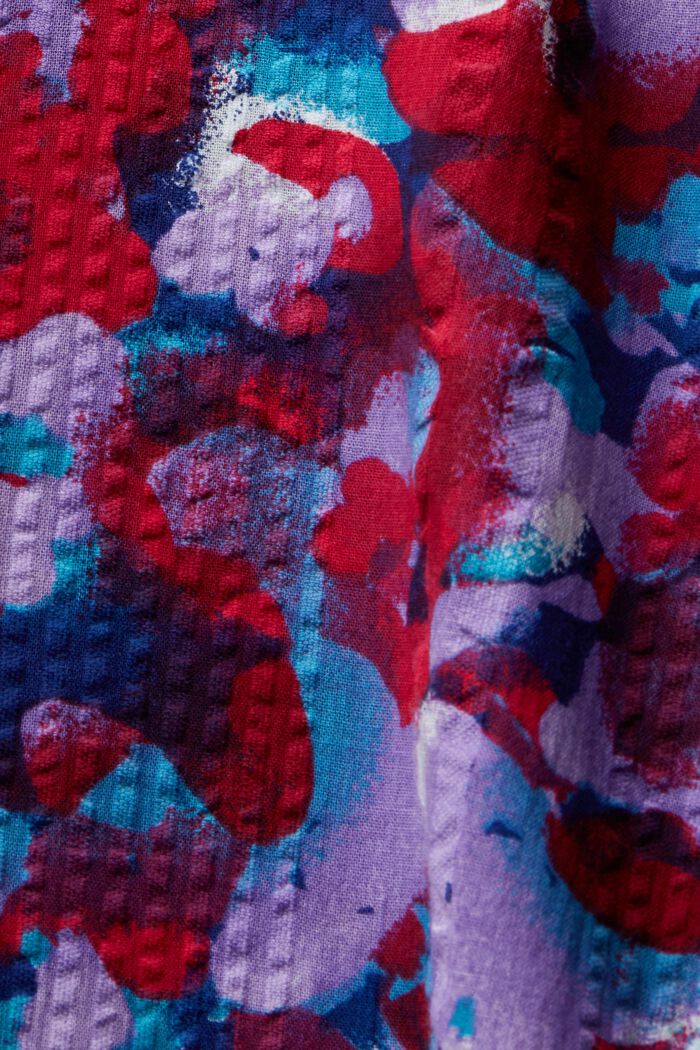 Kleid aus strukturierter Baumwolle, RED, detail image number 5