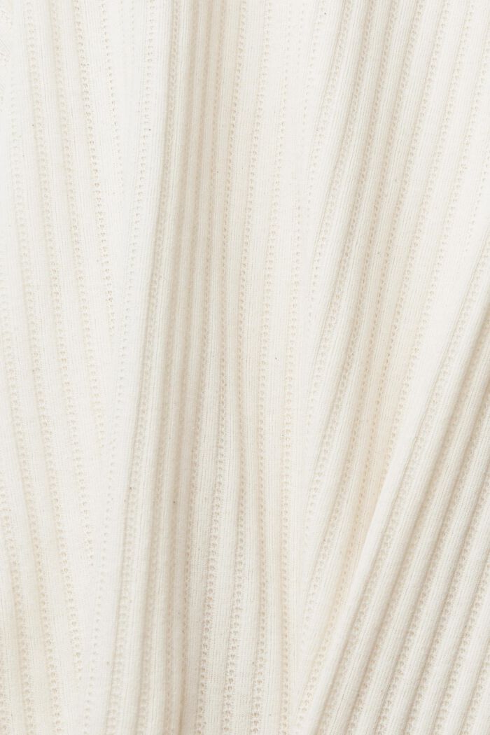 Top mit Pointelle-Muster, OFF WHITE, detail image number 5