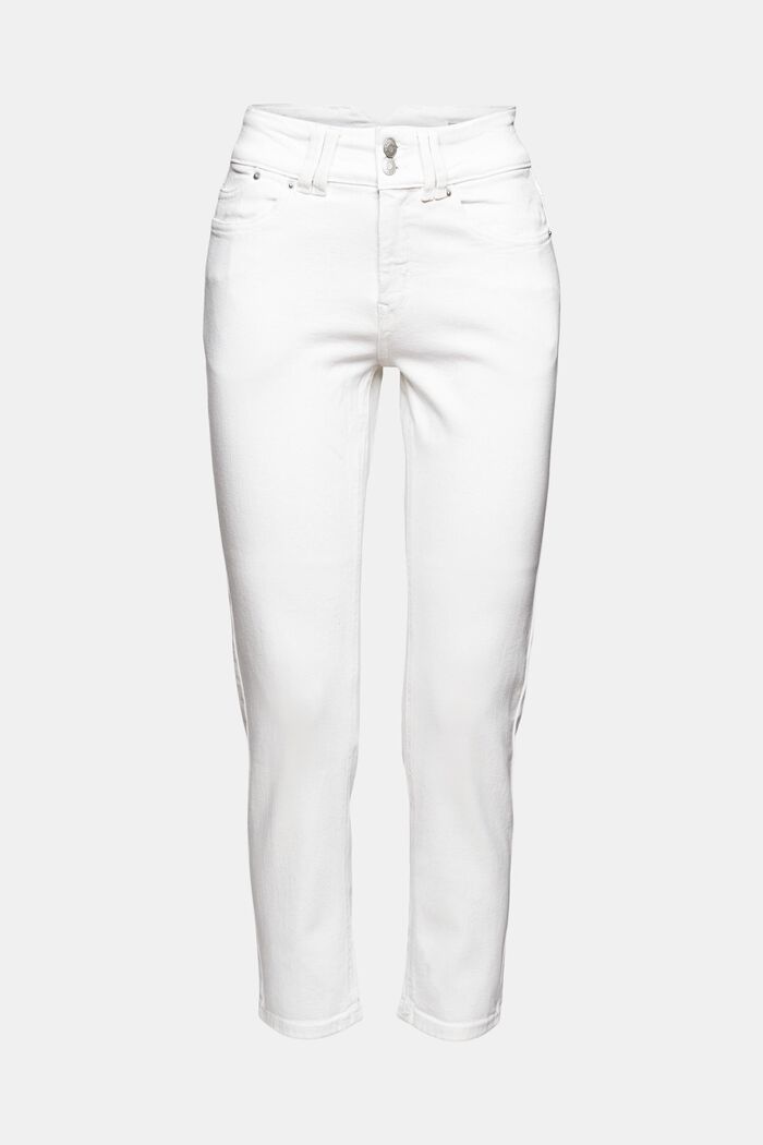 High-Rise-Jeans mit Stretch, OFF WHITE, detail image number 7