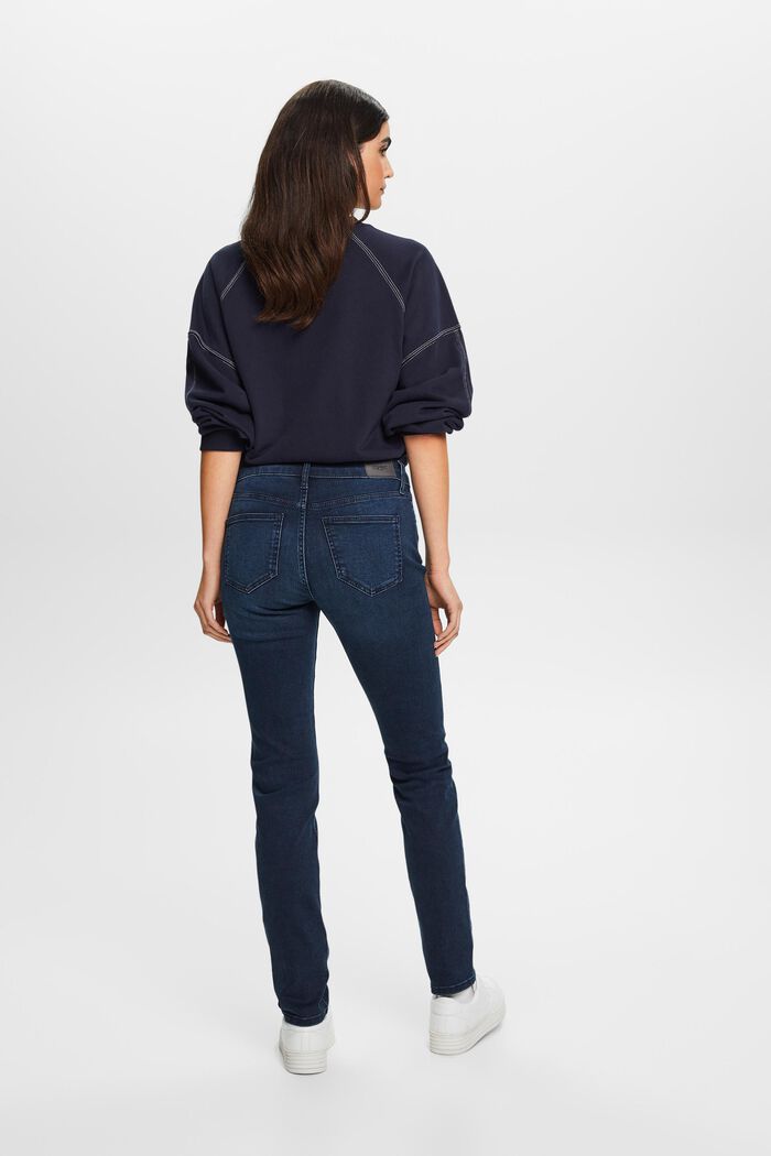Jeans mit schmaler Passform und mittelhohem Bund, BLUE BLACK, detail image number 3