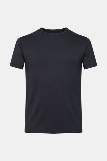 Jersey-T-Shirt in Slim Fit, BLACK, overview