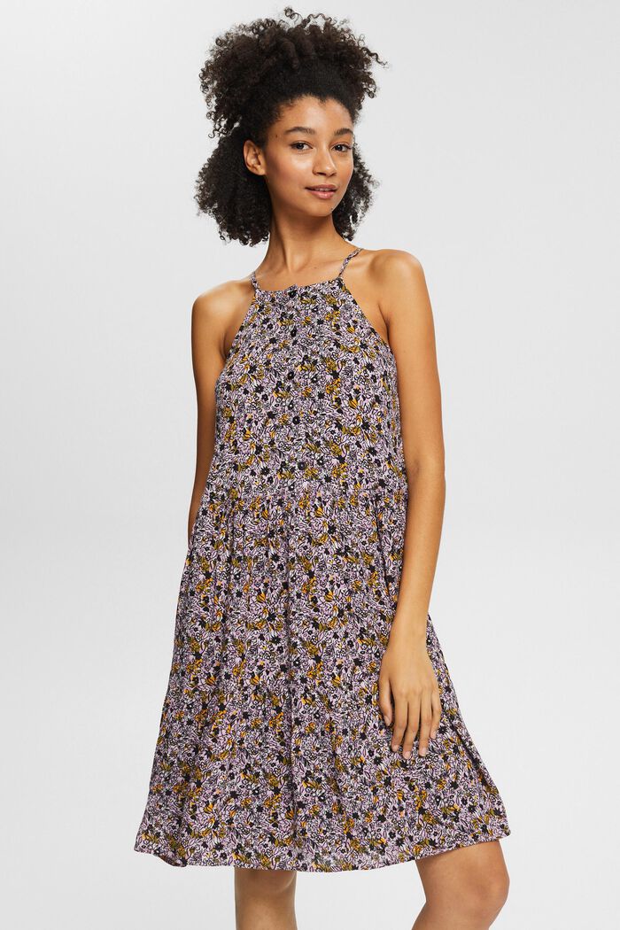 Kleid mit floralem Muster, LENZING™ ECOVERO™, OLIVE, detail image number 1