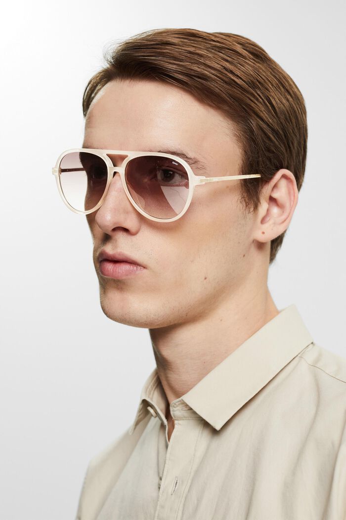 Coole Aviator Sonnenbrille, LIGHT BROWN, detail image number 2