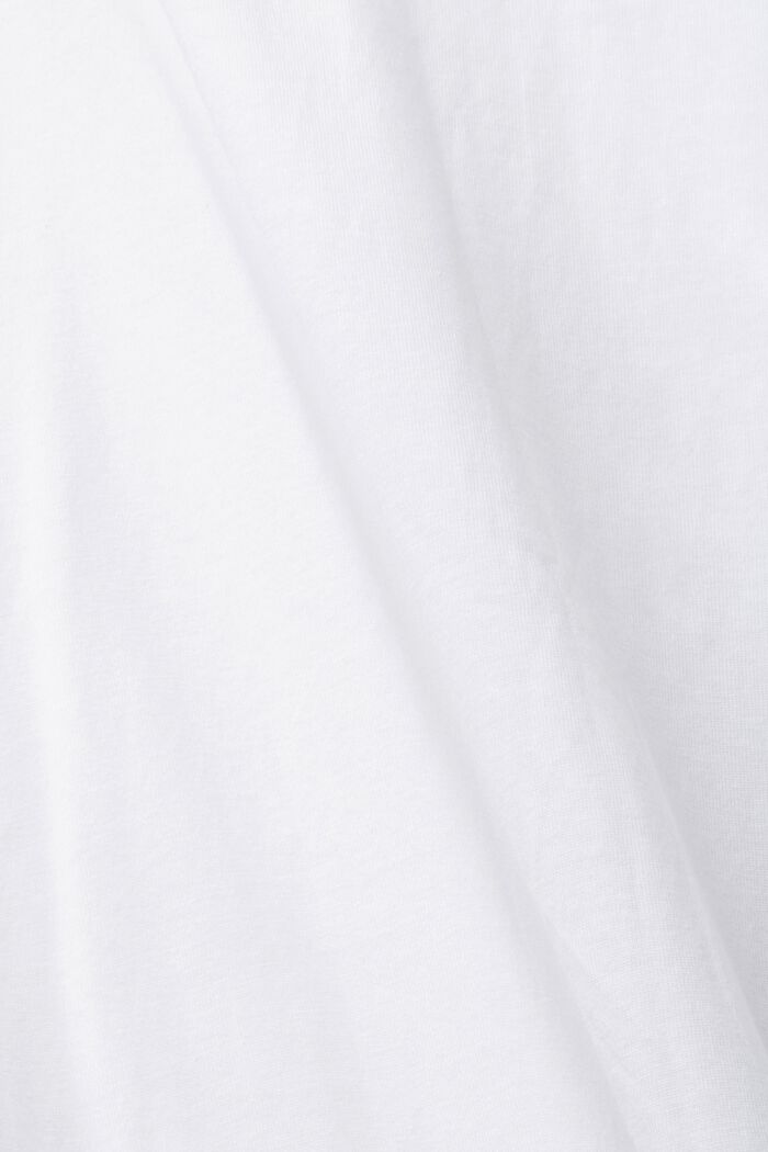 Baumwoll-T-Shirt mit Frontprint, WHITE, detail image number 4