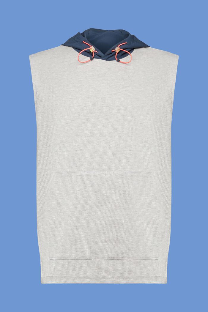 Ärmelloses Kapuzen-Sweatshirt mit Cord-Details, LIGHT GREY, detail image number 7
