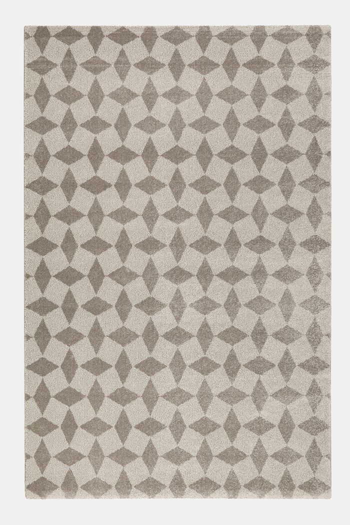 Web-Teppich mit geometrischem Muster, GREY, detail image number 0