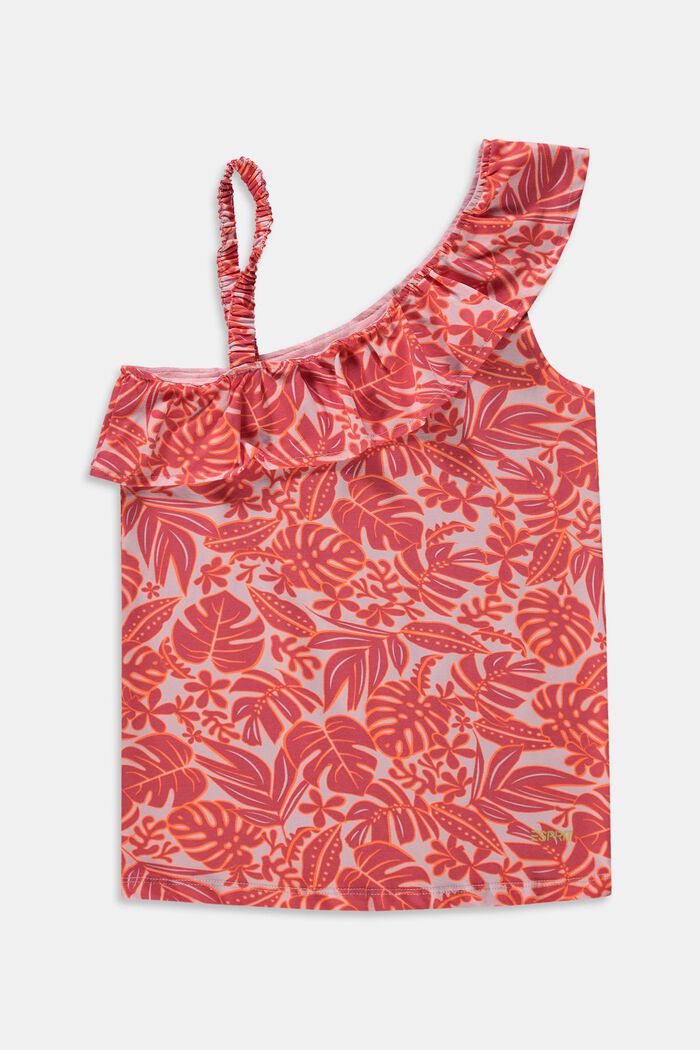 Shirt mit tropischem Muster, ORANGE RED, detail image number 0