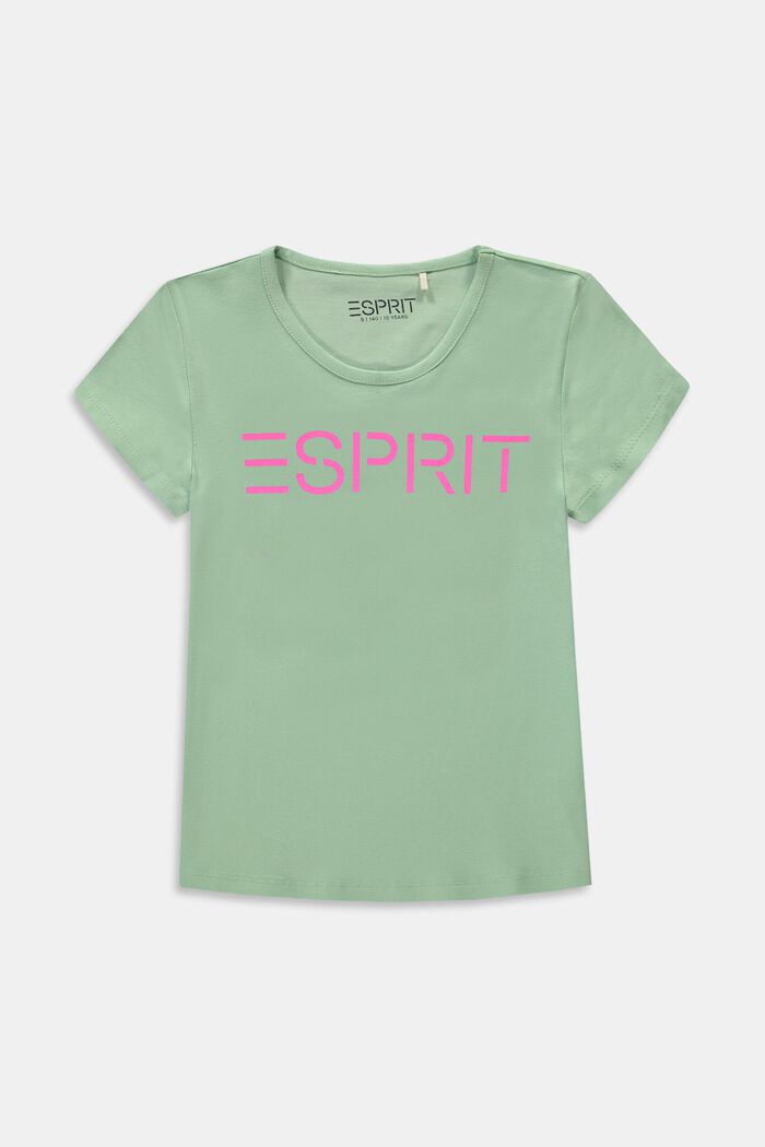 T-Shirt mit Logo-Print, PISTACCHIO GREEN, overview