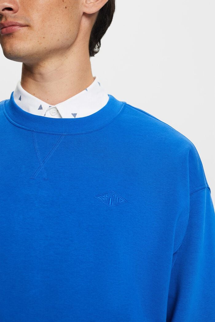 Sweatshirt mit Logostickerei, BRIGHT BLUE, detail image number 2