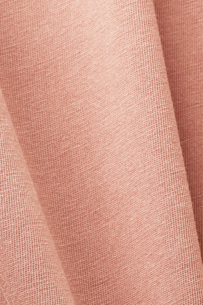 Stückgefärbtes Jersey-T-Shirt, 100 % Baumwolle, DARK OLD PINK, detail image number 5