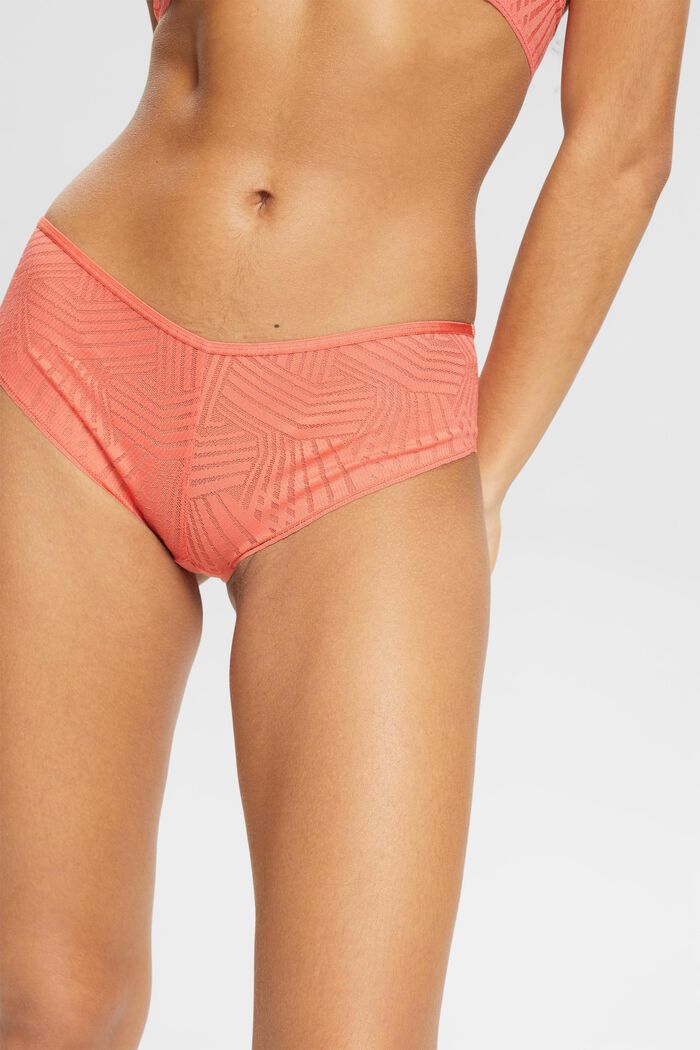 Hipster-Shorts in Brazilian-Form mit Spitze, CORAL, detail image number 2
