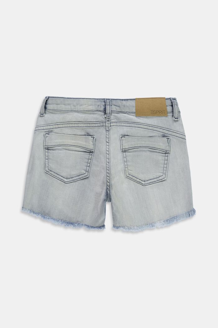 Recycelt: Jeans-Shorts mit Verstellbund, BLUE BLEACHED, detail image number 1