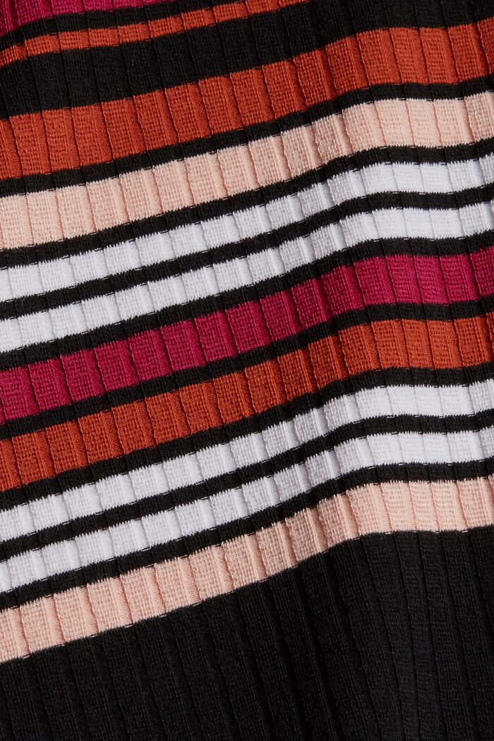Geripptes Jerseykleid mit Streifen, BLACK, detail image number 5