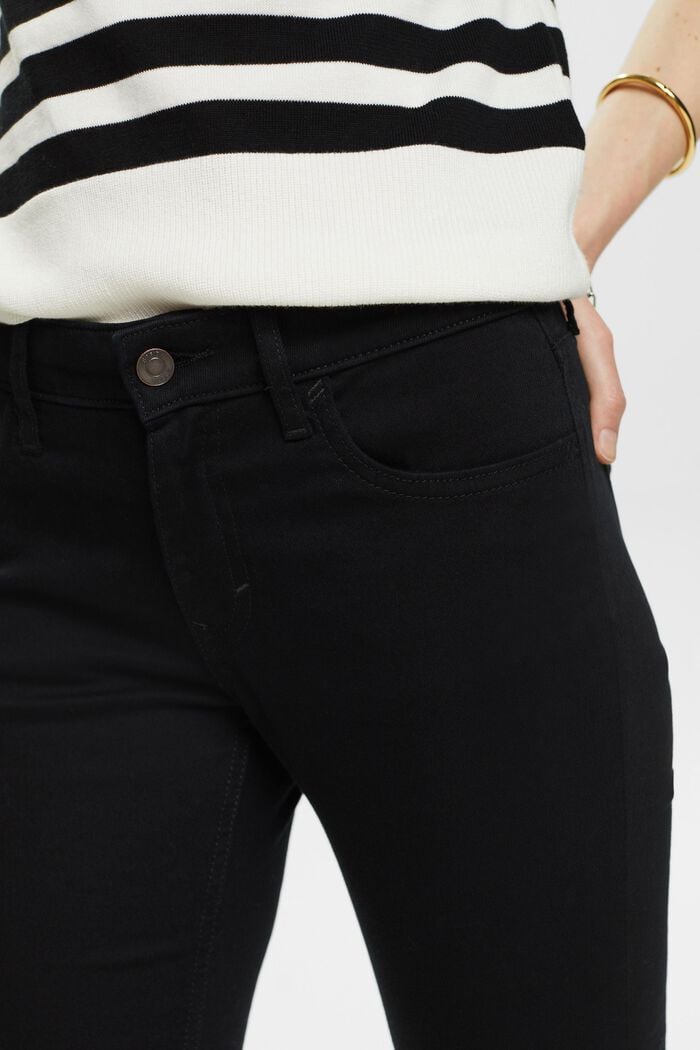 Skinny Jeans mit mittlerer Bundhöhe, BLACK RINSE, detail image number 4
