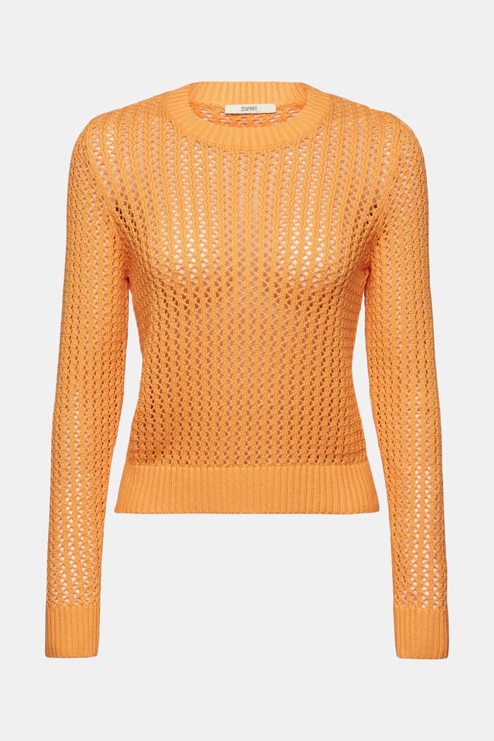 Strukturierter Pullover aus Bio-Baumwolle, GOLDEN ORANGE, detail image number 6