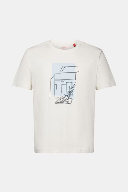 T-Shirt mit Frontprint, 100% Baumwolle