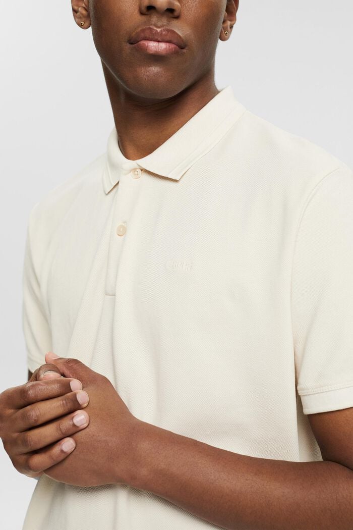 Polo-Shirt aus 100% Organic Cotton, CREAM BEIGE, detail image number 1