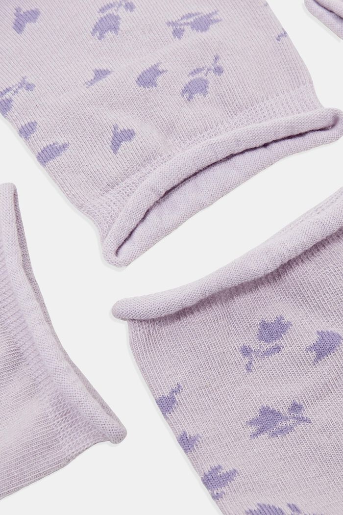 2er-Pack kurze Socken mit Blumenmuster, ANEMONE, detail image number 1