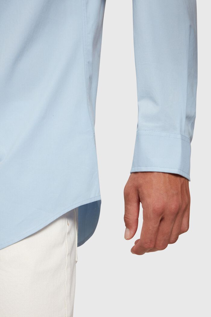 Slim-Fit-Hemd aus Popeline mit Delfin-Aufnäher, LIGHT BLUE, detail image number 4