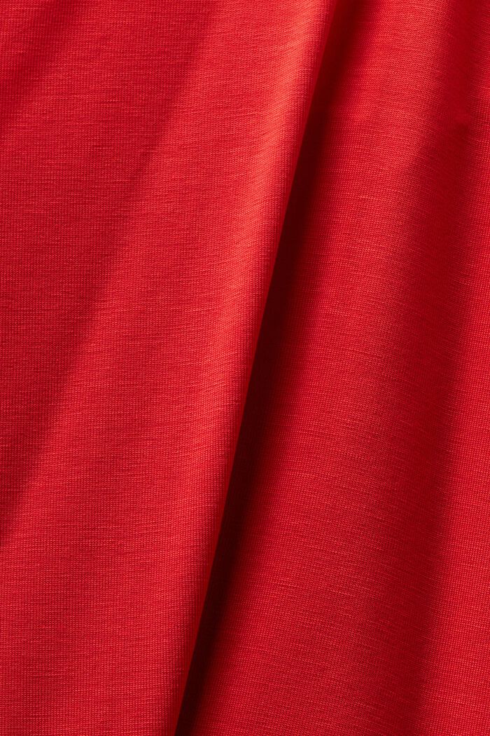 One-Shoulder-Top aus Jersey, DARK RED, detail image number 4