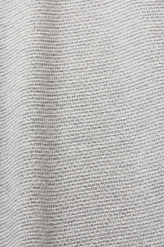 T-Shirt aus Strukturjersey, LIGHT GREY, detail image number 6
