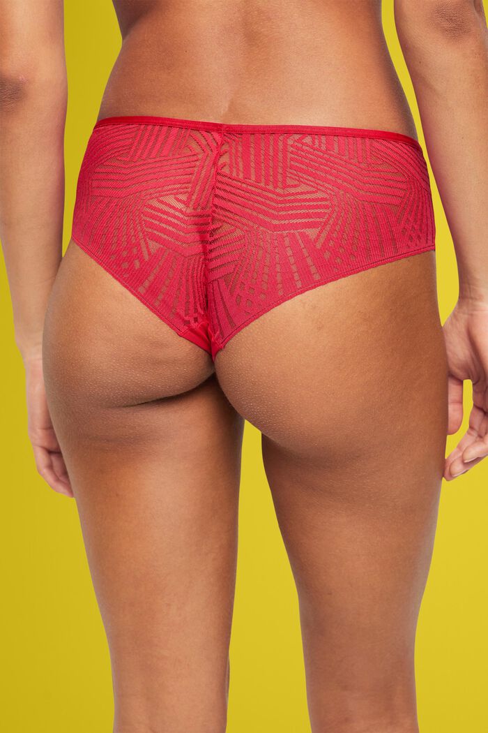 Hipster-Shorts in Brazilian-Form mit Spitze, PINK FUCHSIA, detail image number 3