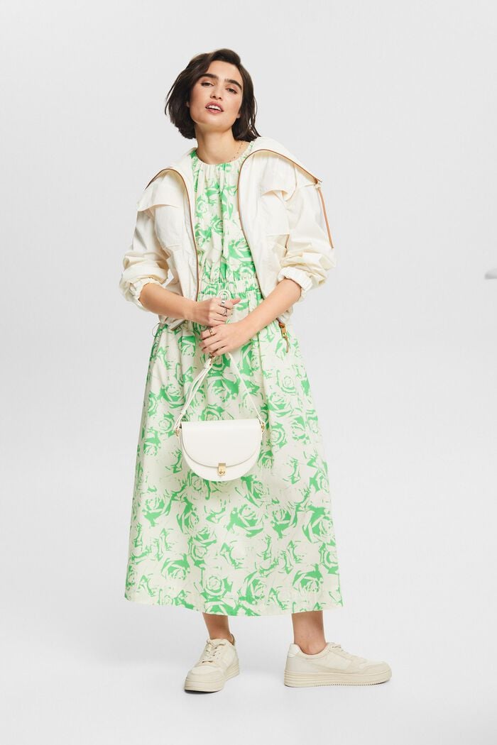 A-Linien-Kleid mit Print, CITRUS GREEN, detail image number 1