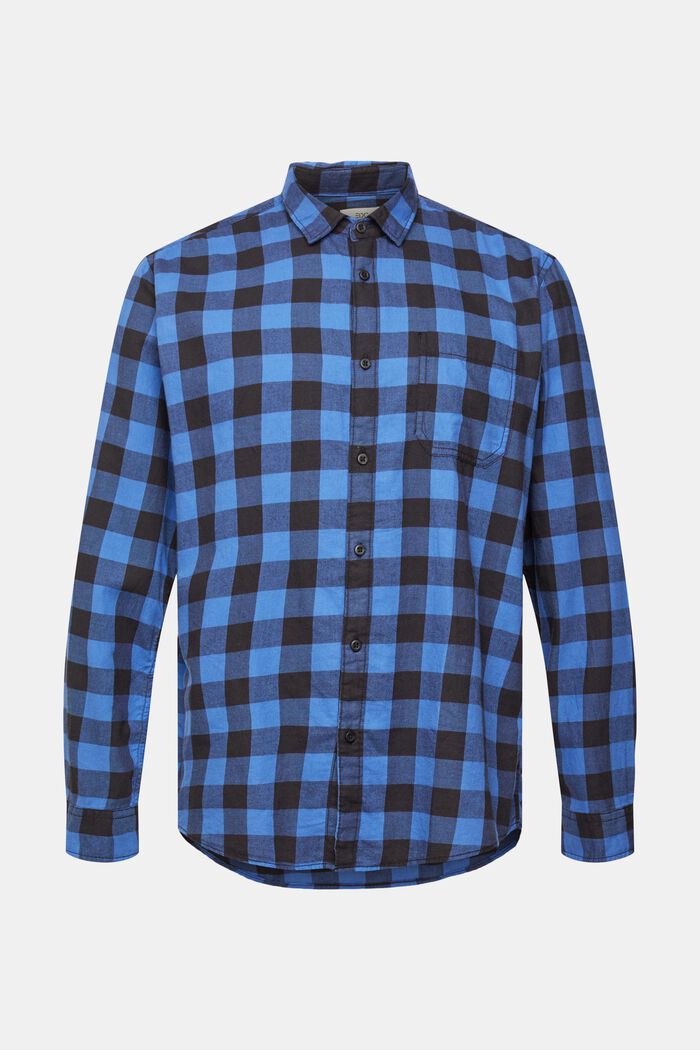 Flanellhemd mit Vichy-Karo, nachhaltige Baumwolle, BLUE, detail image number 2