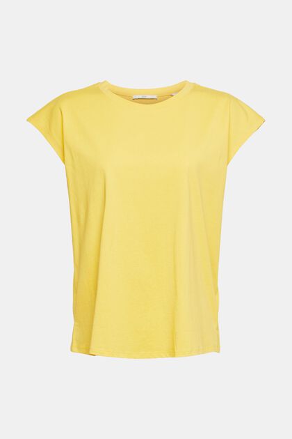 Unifarbenes T-Shirt, YELLOW, overview