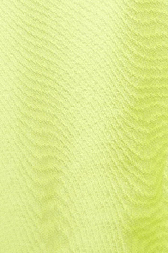 Unisex-Sweatshirt aus Baumwollfleece mit Logo, BRIGHT YELLOW, detail image number 7