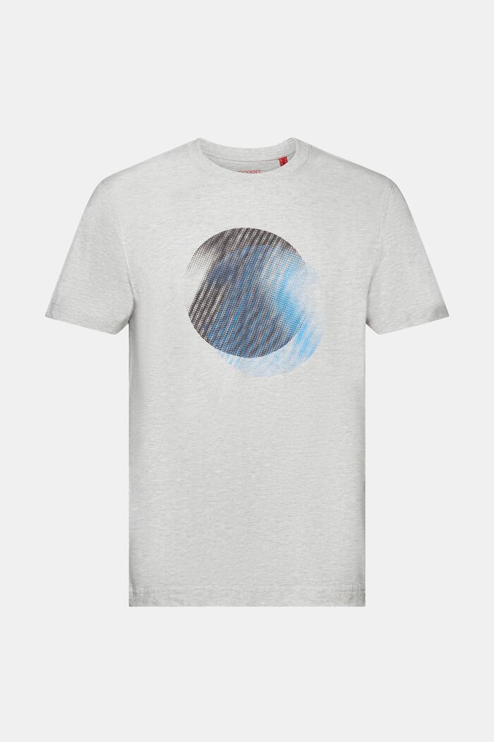 Rundhals-T-Shirt mit Print vorne, LIGHT GREY, detail image number 6