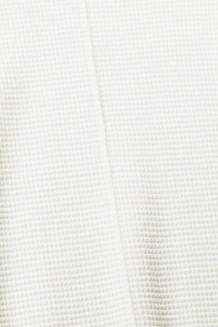 Rundhalspullover mit Textur, Bio-Baumwolle, OFF WHITE, detail image number 5