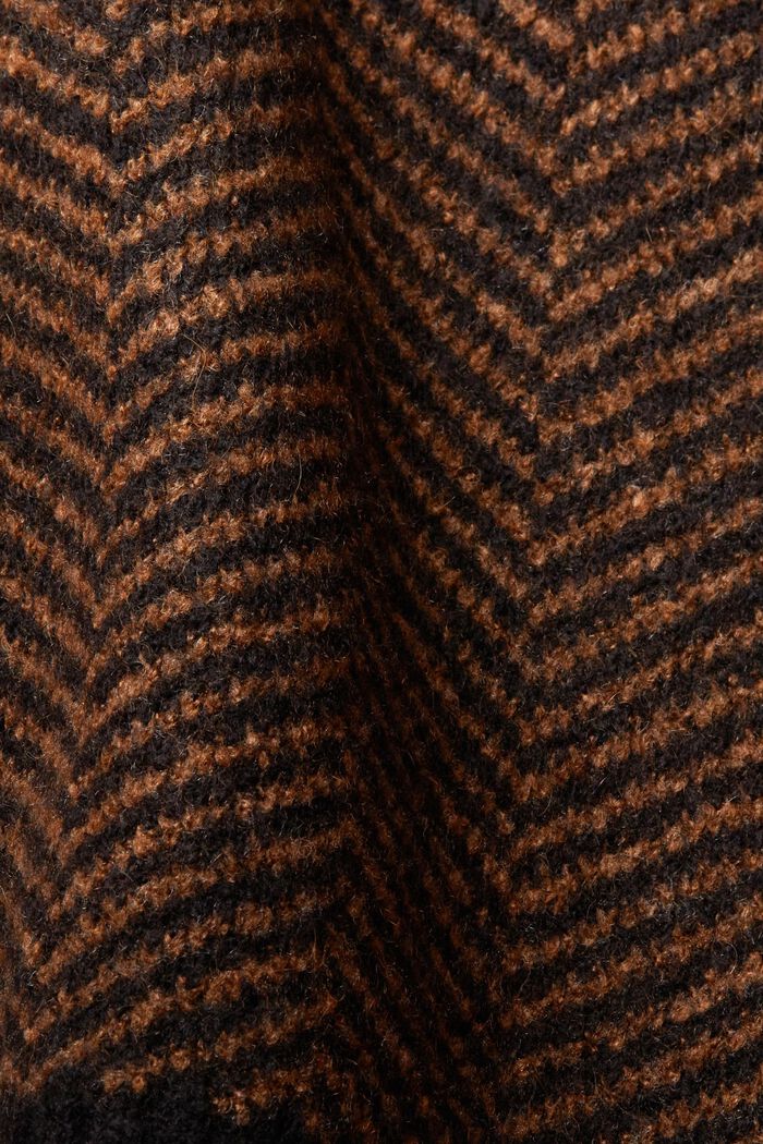 Pullover mit Fischgratmuster, Wollmix, BLACK, detail image number 6
