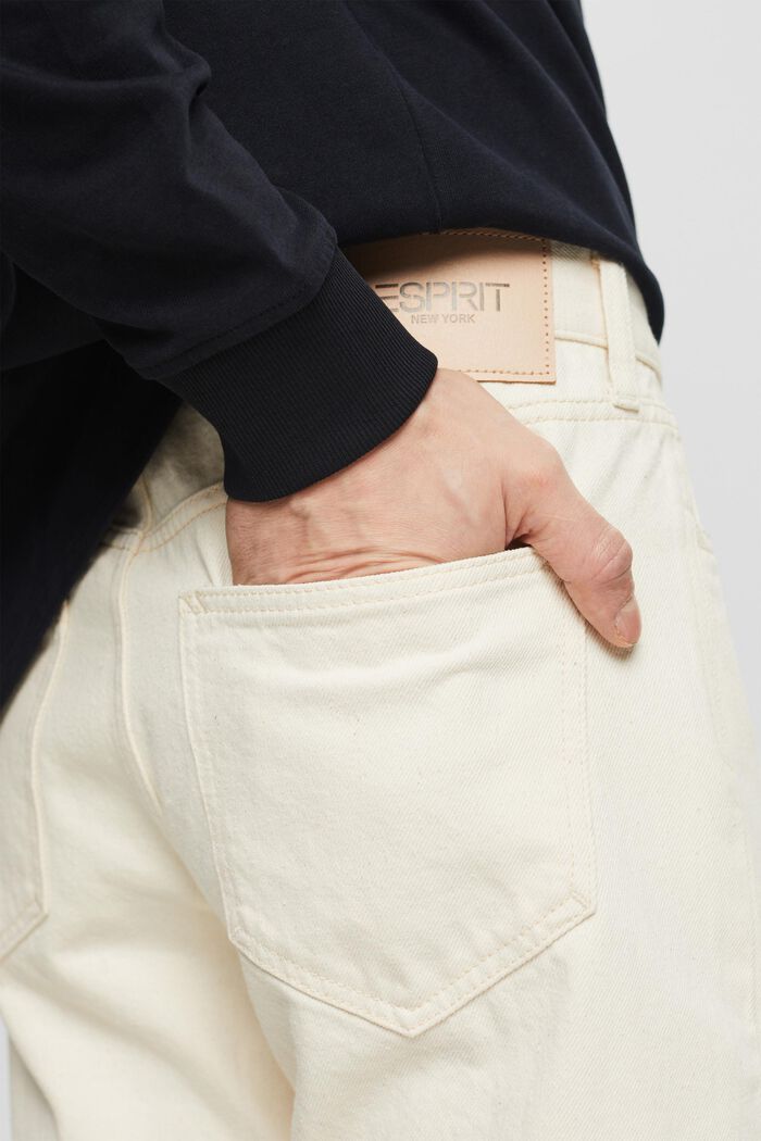 Jeans mit geradem Bein und mittlerer Bundhöhe, OFF WHITE, detail image number 3