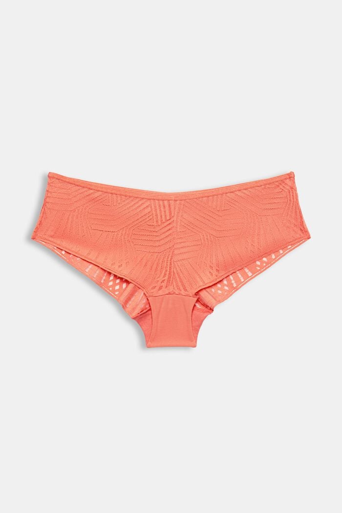 Hipster-Shorts in Brazilian-Form mit Spitze, CORAL, detail image number 4