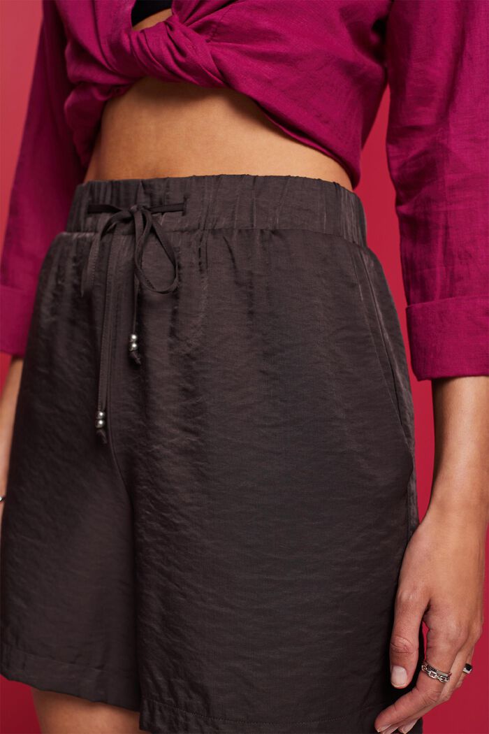Pull-on-Shorts aus Satin, ANTHRACITE, detail image number 2