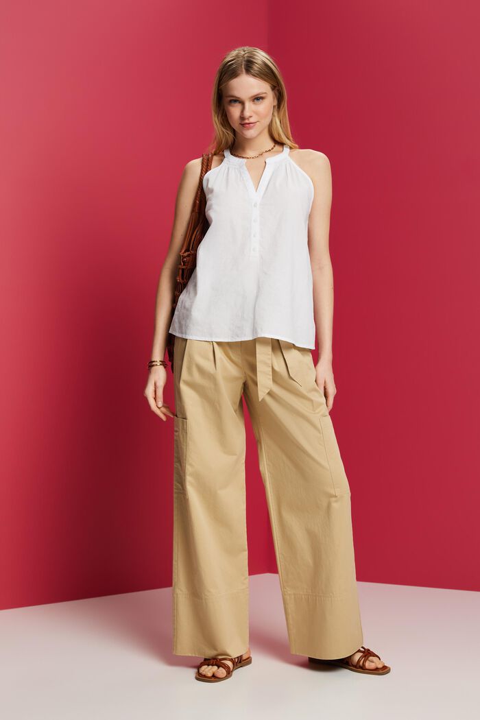 Blouses woven Regular fit, WHITE, detail image number 1