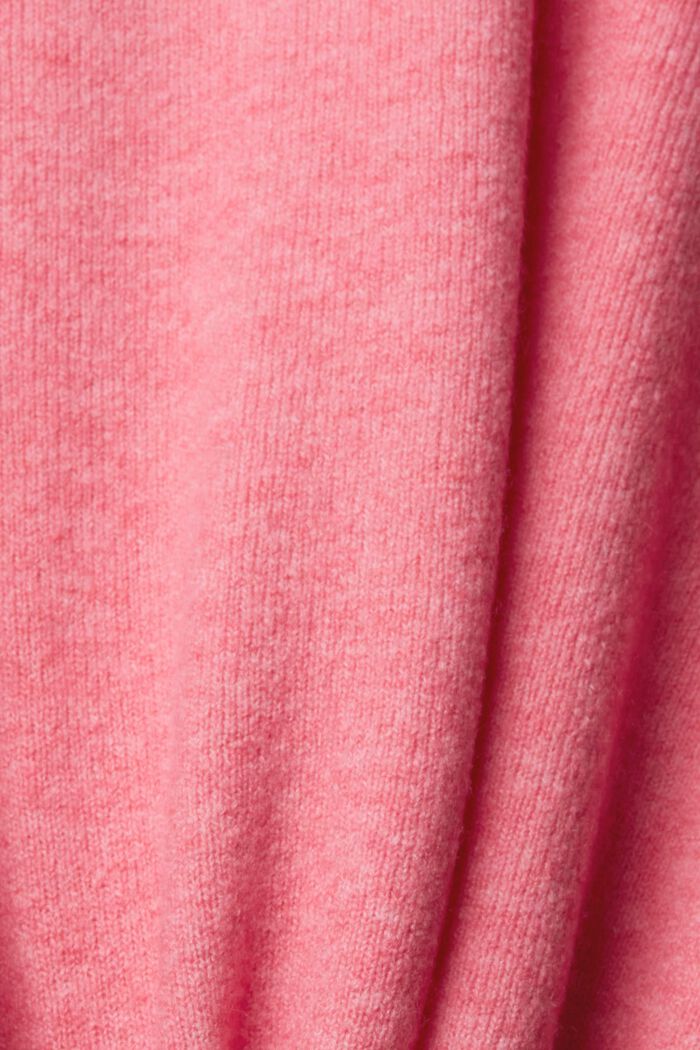 V-Ausschnitt-Pullover aus Wollmix, PINK, detail image number 1