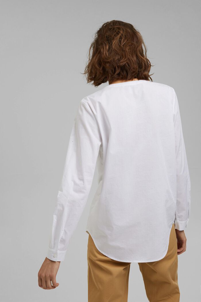 Bluse aus 100% Bio-Baumwolle, WHITE, detail image number 3