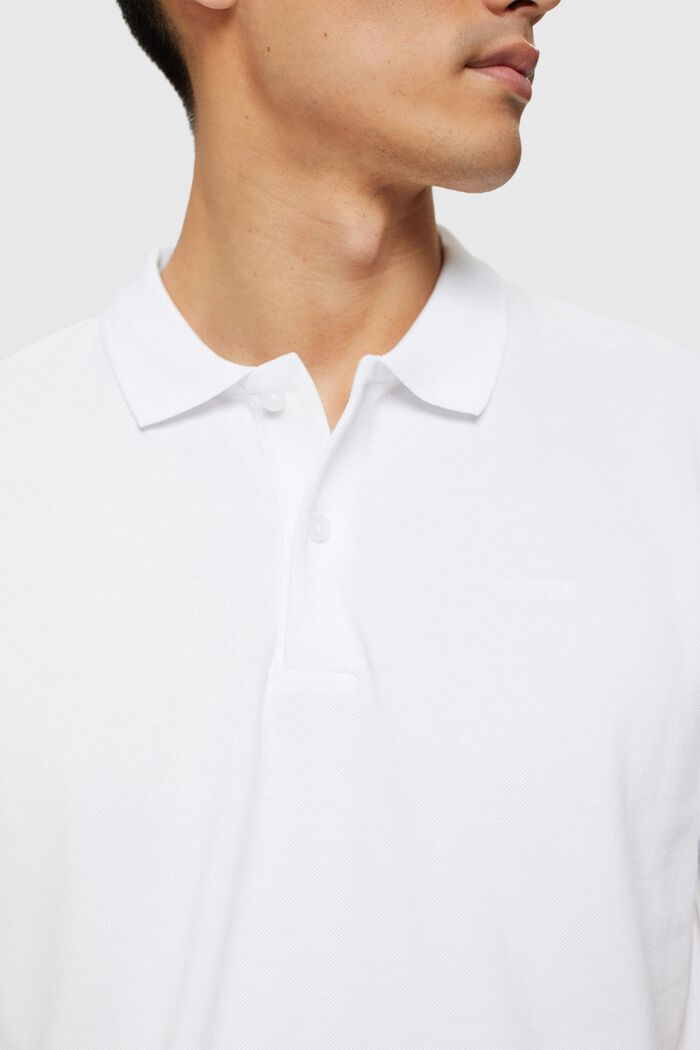 Piqué-Poloshirt aus Pima Baumwolle, WHITE, detail image number 2
